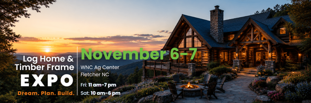 Upcoming log home show in Asheville, North Carolina