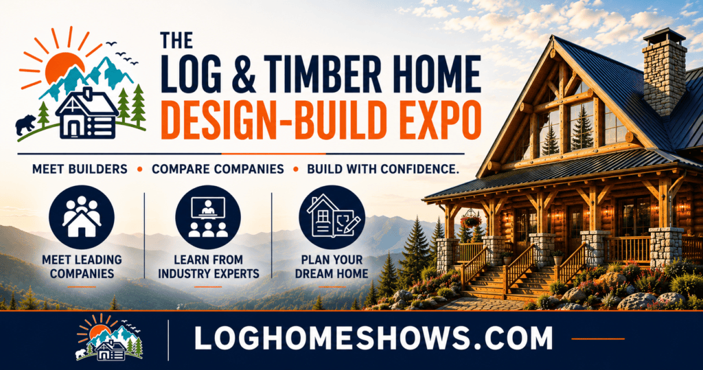 The Log & Timber Home Design-Build EXPO logo