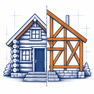 Comparing log homes and timber frame homes