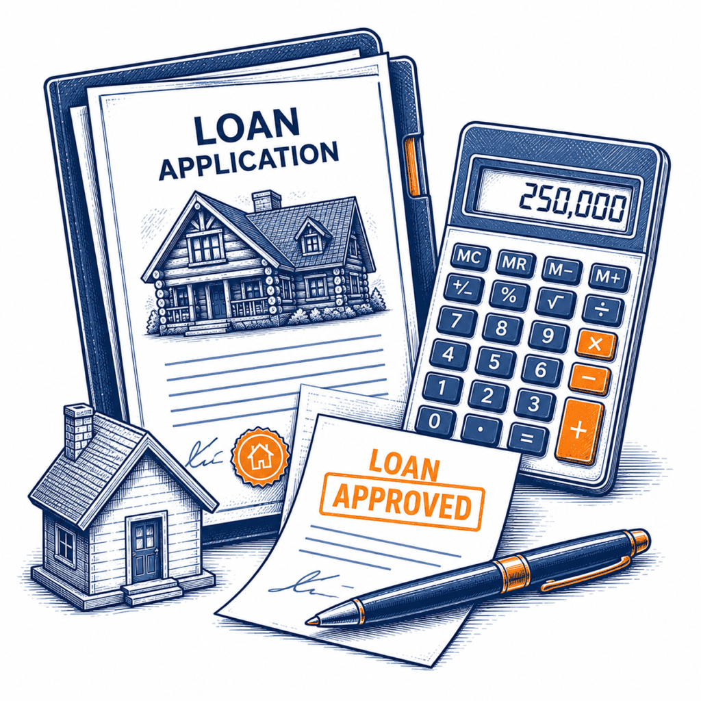 Construction loan documents for a custom home