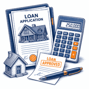 Construction loan documents for a custom home